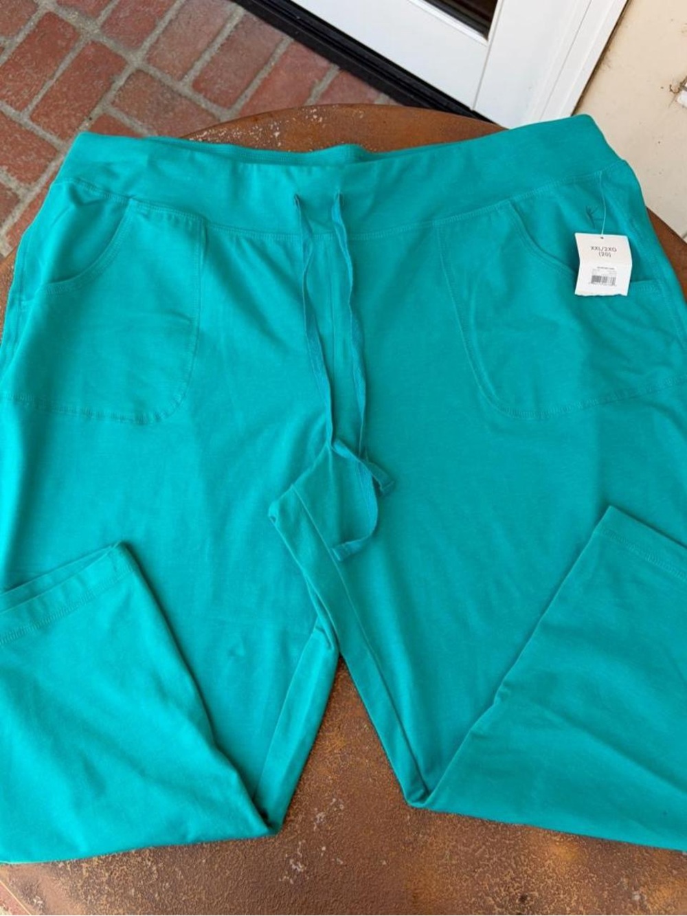 NWT Women's capri legging teal Pants sz XXL #y2k #basics #comfy